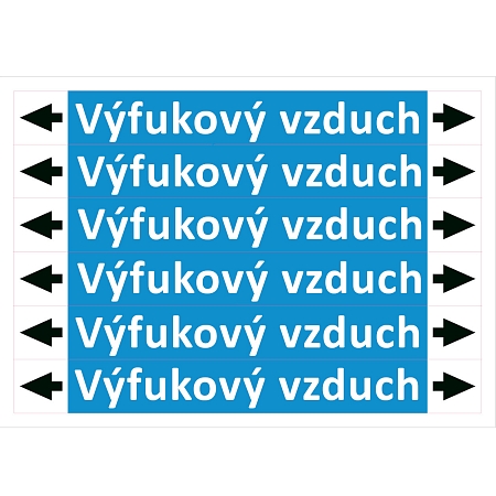 Značení potrubí ISO 20560, výfukový vzduch